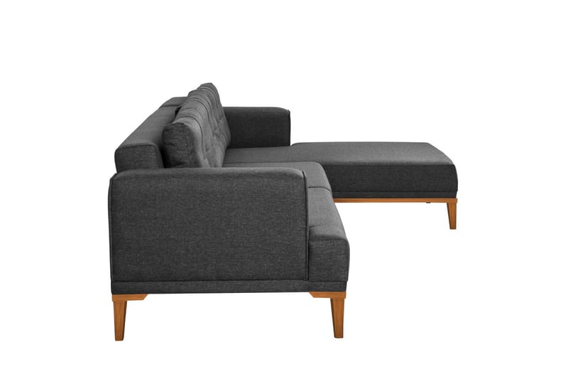 Valsot 4-seters Sofa med Divan - Antrasitt - Møbler - Sofaer - Sofa med sjeselong