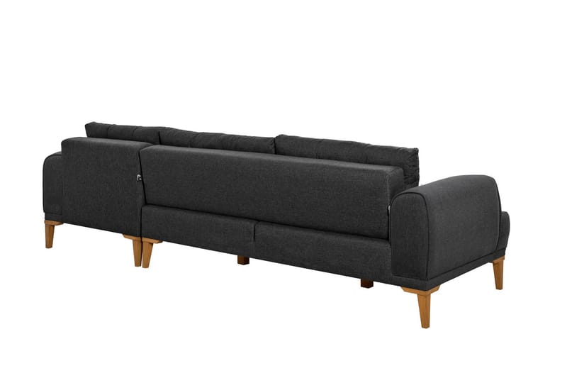 Valsot 4-seters Sofa med Divan - Antrasitt - Møbler - Sofaer - Sofa med sjeselong