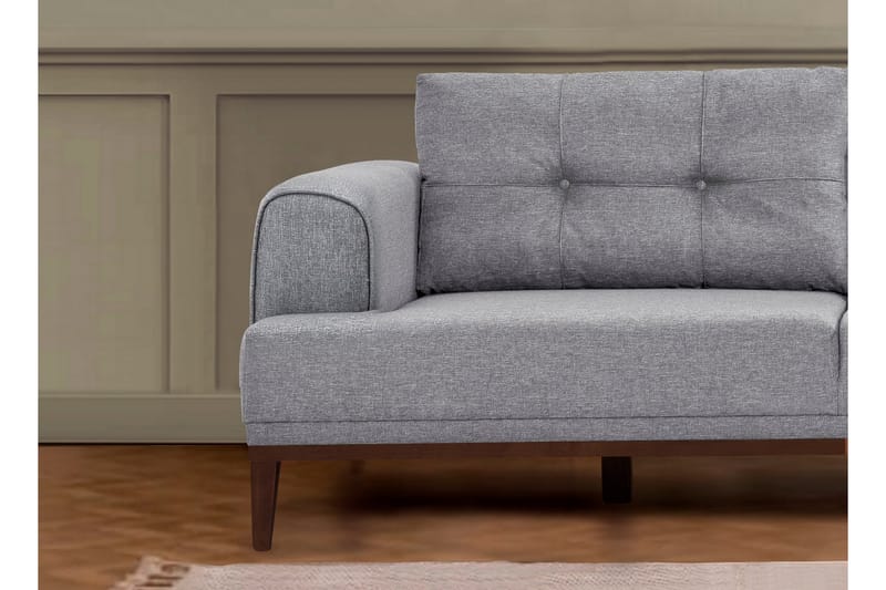 Valsot 4-seters Sofa med Divan - Grå - Møbler - Sofaer - Sofa med sjeselong