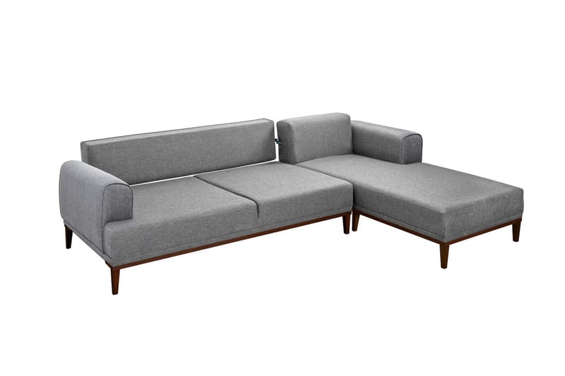 Valsot 4-seters Sofa med Divan - Grå - Møbler - Sofaer - Sofa med sjeselong