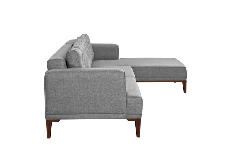 Valsot 4-seters Sofa med Divan - Grå - Møbler - Sofaer - Sofa med sjeselong