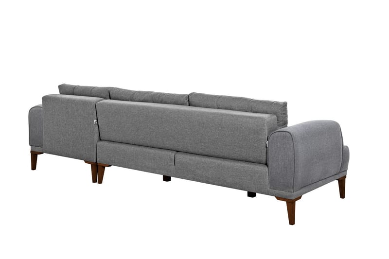 Valsot 4-seters Sofa med Divan - Grå - Møbler - Sofaer - Sofa med sjeselong