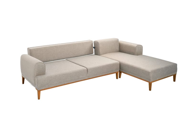 Valsot 4-seters Sofa med Divan - Krem - Møbler - Sofaer - Sofa med sjeselong