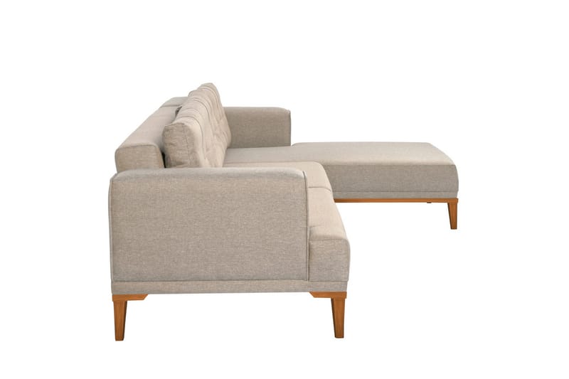 Valsot 4-seters Sofa med Divan - Krem - Møbler - Sofaer - Sofa med sjeselong