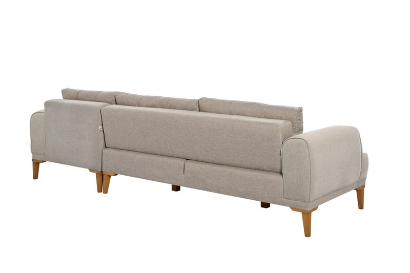 Valsot 4-seters Sofa med Divan - Krem - Møbler - Sofaer - Sofa med sjeselong