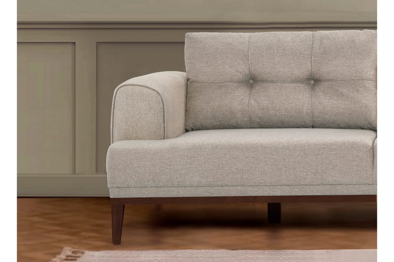 Valsot 4-seters Sofa med Divan - Krem - Møbler - Sofaer - Sofa med sjeselong