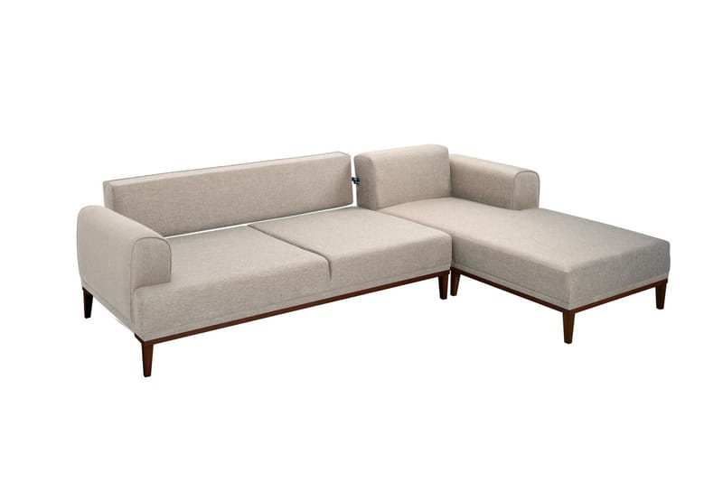 Valsot 4-seters Sofa med Divan - Krem - Møbler - Sofaer - Sofa med sjeselong