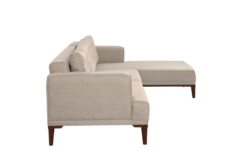 Valsot 4-seters Sofa med Divan - Krem - Møbler - Sofaer - Sofa med sjeselong