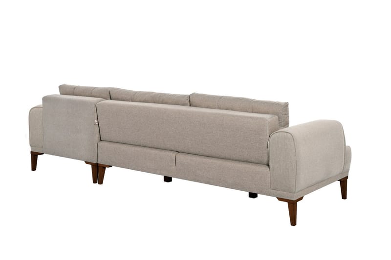 Valsot 4-seters Sofa med Divan - Krem - Møbler - Sofaer - Sofa med sjeselong