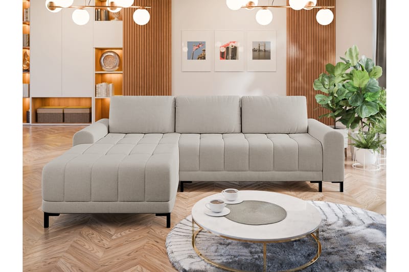 Vilshult Sofa med Divan 3-seter - Beige - Møbler - Sofaer - Sofa med sjeselong