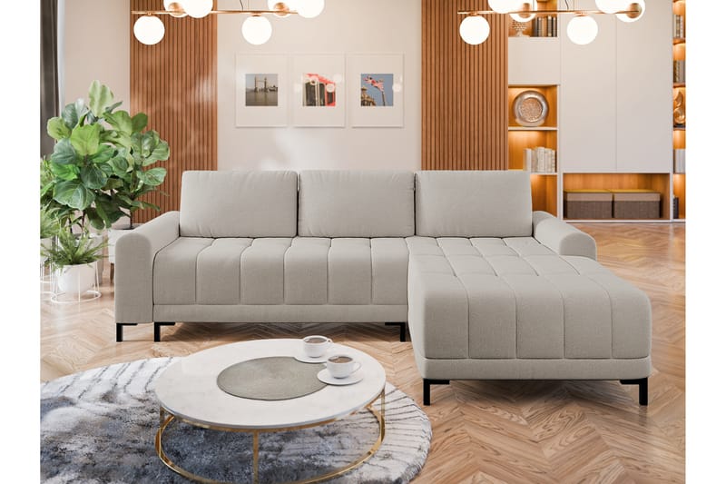 Vilshult Sofa med Divan 3-seter - Beige - Møbler - Sofaer - Sofa med sjeselong