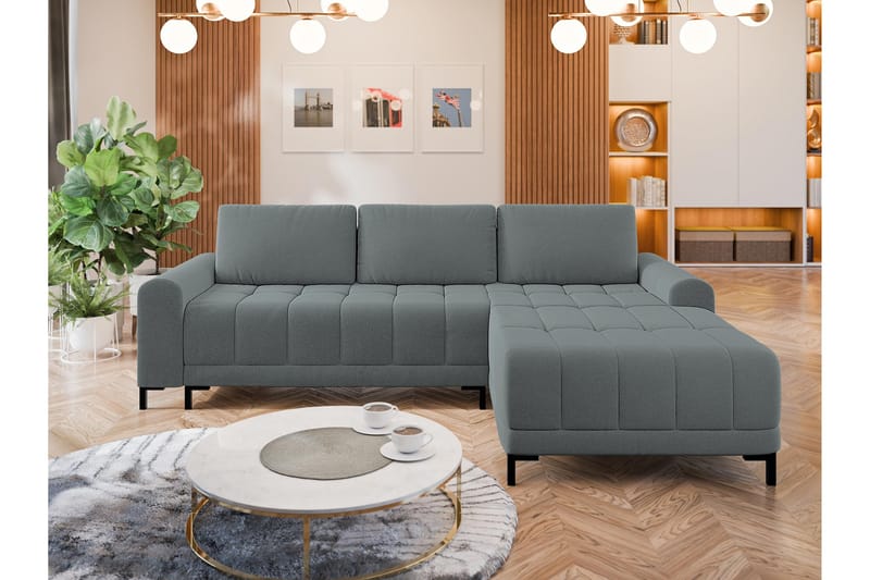 Vilshult Sofa med Divan 3-seter - Grå - Møbler - Sofaer - Sofa med sjeselong