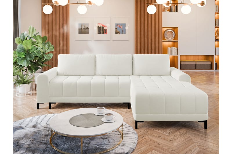 Vilshult Sofa med Divan 3-seter - Hvit - Møbler - Sofaer - Sofa med sjeselong