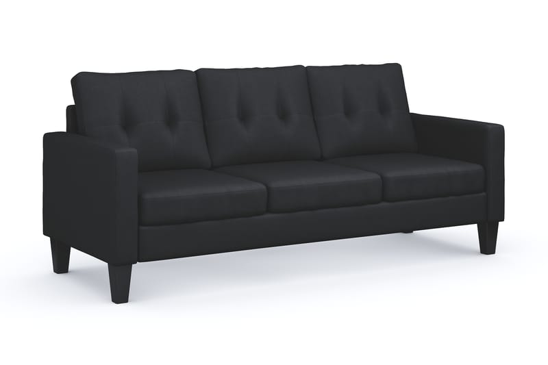 Vislanda 3-seters Sofa - Svart - Møbler - Sofaer - Sofa 3 seter