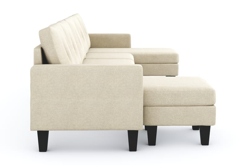 Vislanda 5-seters Sofa med Dobbel Sjeselong - Beige - Møbler - Sofaer - U-sofa