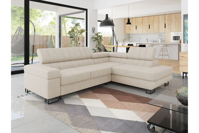 Warwick Sofa med Sjeselong 3-seter - Beige - Møbler - Sofaer - Sofa med sjeselong