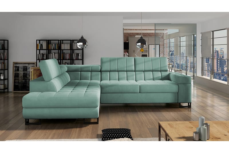 Warwick Sofa med Sjeselong 3-seter - Grønn - Møbler - Sofaer - Sofa med sjeselong