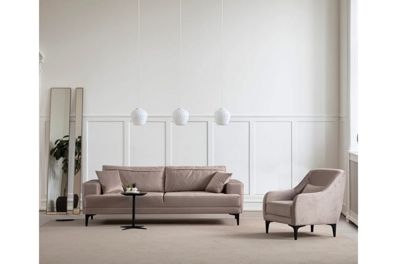 Winskill 3-seters Sofa - Beige - Møbler - Sofaer - Sofa 3 seter