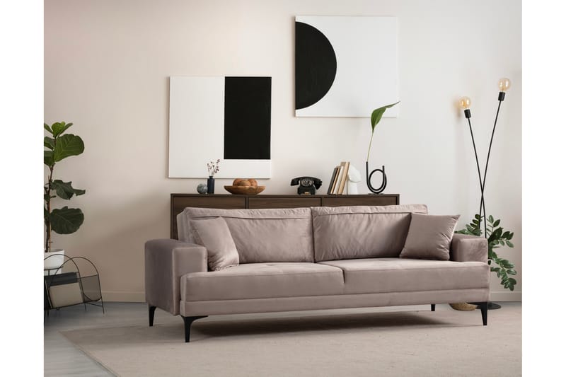 Winskill 3-seters Sofa - Beige - Møbler - Sofaer - Sofa 3 seter