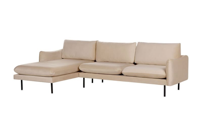 Woodal Hjørnesofa 4-seter - Beige/Svart - Møbler - Sofaer - Hjørnesofa