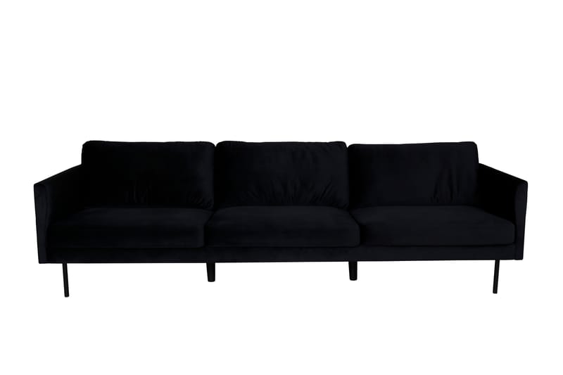 Zoom 3-seter Sofa Fløyel - Svart - Møbler - Sofaer - Sofa 3 seter