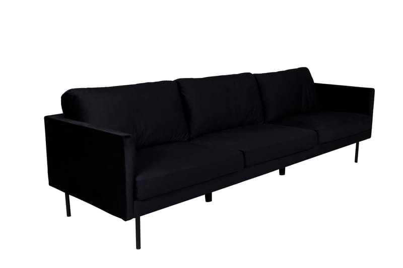 Zoom 3-seter Sofa Fløyel - Svart - Møbler - Sofaer - Sofa 3 seter