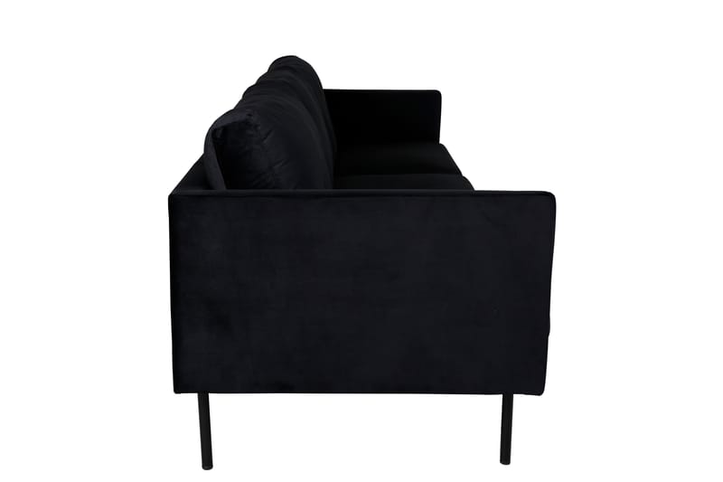 Zoom 3-seter Sofa Fløyel - Svart - Møbler - Sofaer - Sofa 3 seter