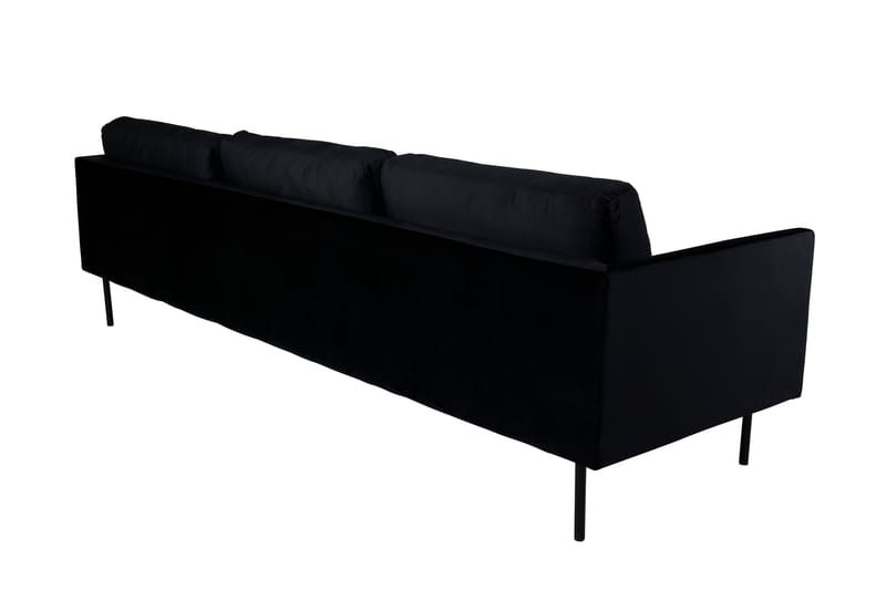 Zoom 3-seter Sofa Fløyel - Svart - Møbler - Sofaer - Sofa 3 seter