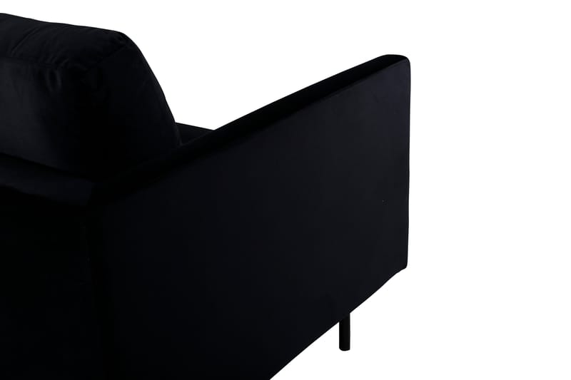 Zoom 3-seter Sofa Fløyel - Svart - Møbler - Sofaer - Sofa 3 seter