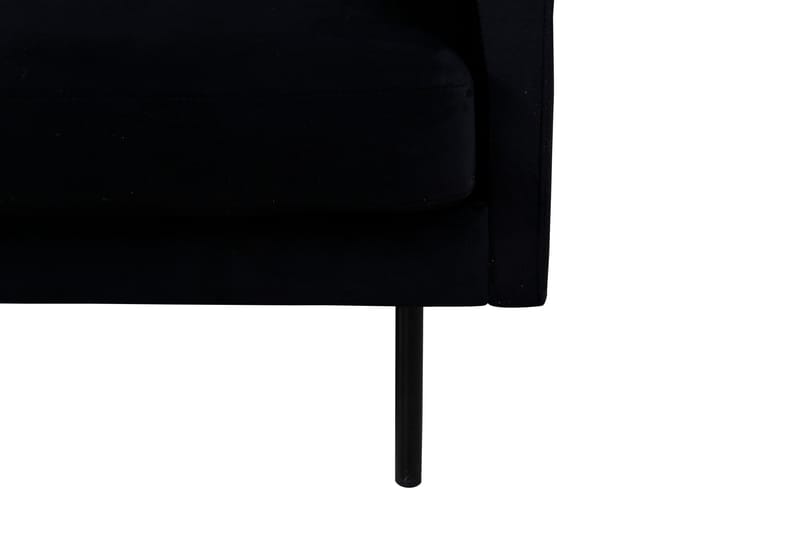 Zoom 3-seter Sofa Fløyel - Svart - Møbler - Sofaer - Sofa 3 seter