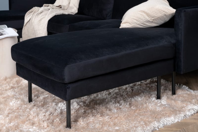 Zoom U-sofa Fløyel - Svart - Møbler - Sofaer - U-sofa