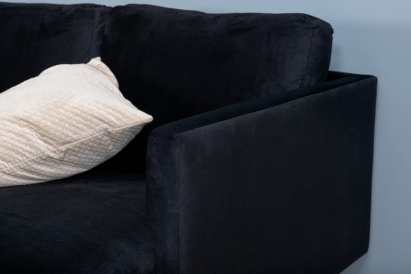 Zoom U-sofa Fløyel - Svart - Møbler - Sofaer - U-sofa