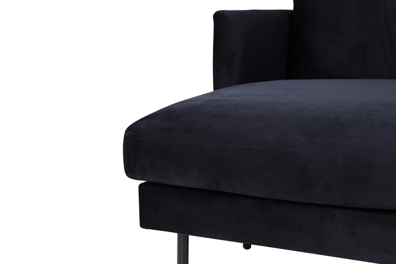 Zoom U-sofa Fløyel - Svart - Møbler - Sofaer - U-sofa