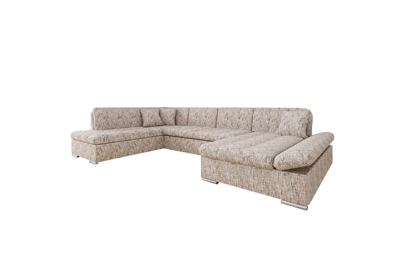 Zumar Sofa med Sjeselong og Divan 4-seter - Flerfarget/Beige - Møbler - Sofaer - U-sofa