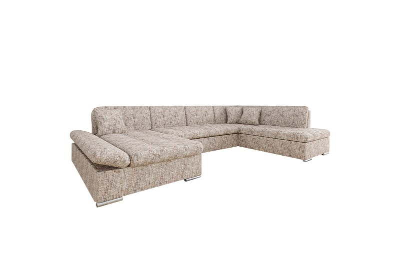 Zumar Sofa med Sjeselong og Divan 4-seter - Flerfarget/Beige - Møbler - Sofaer - U-sofa