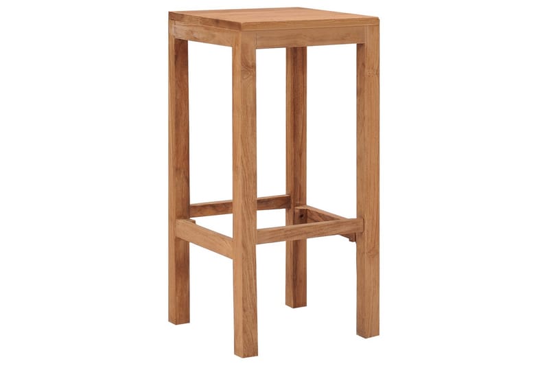 Barkrakker 2 stk heltre teak - Brun - Møbler - Stoler & lenestoler - Barstoler