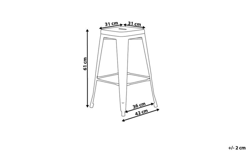 Cabrillo Barstol 42 cm - Rød - Møbler - Stoler & lenestoler - Barstoler