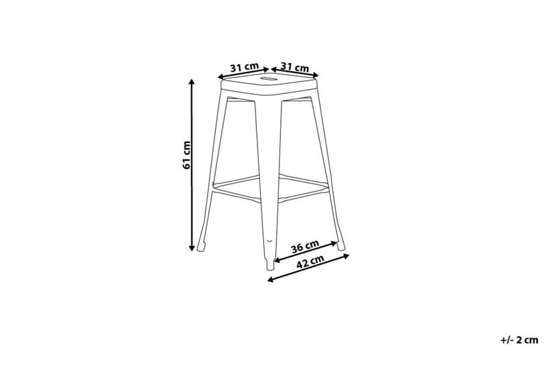 Cabrillo Barstol 42 cm - Sølv - Møbler - Stoler & lenestoler - Barstoler