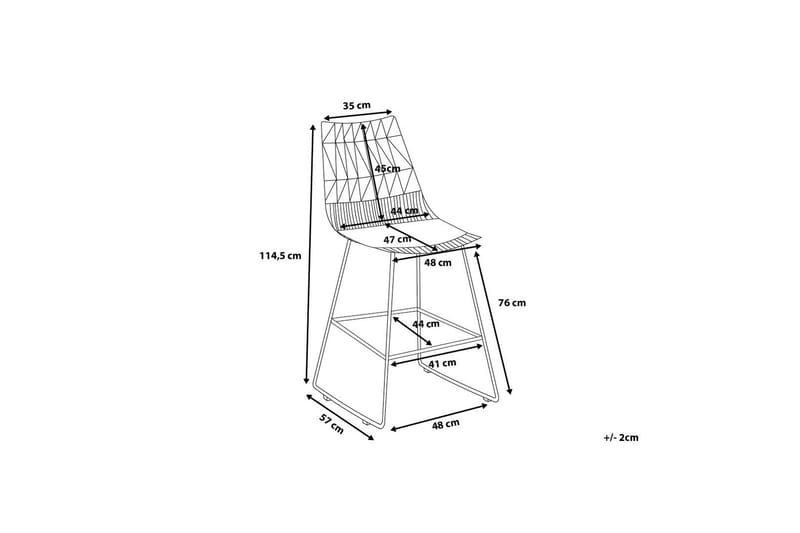 Preston Barstol 48 cm - Gull - Møbler - Stoler & lenestoler - Barstoler