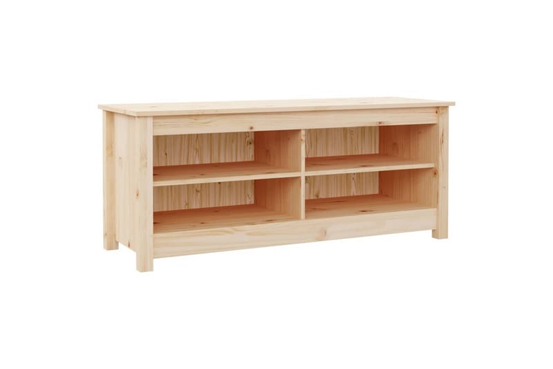 beBasic Skobenk 110x38x45,5 cm heltre furu - Brun - Møbler - Stoler & lenestoler - Benk - Skohylle med benk