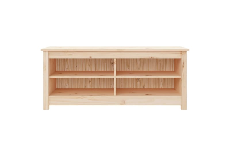 beBasic Skobenk 110x38x45,5 cm heltre furu - Brun - Møbler - Stoler & lenestoler - Benk - Skohylle med benk