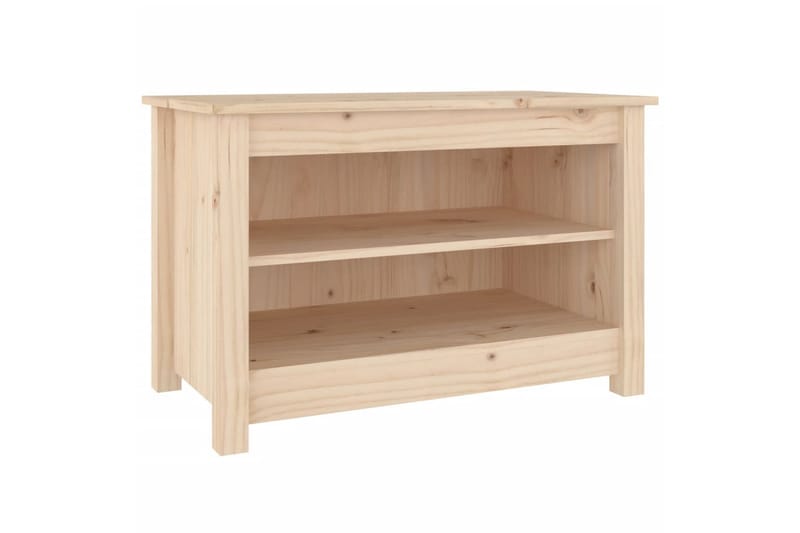 beBasic Skobenk 70x38x45,5 cm heltre furu - Brun - Møbler - Stoler & lenestoler - Benk - Skohylle med benk