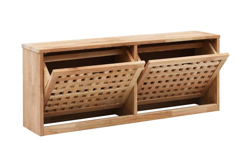 Skobenk 94x20x38 cm heltre valnøtt - Møbler - Stoler & lenestoler - Benk - Skohylle med benk