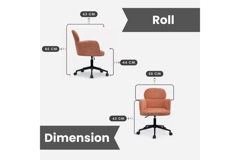 Epifanio Kontorstol - Oransje - Møbler - Stoler & lenestoler - Kontorstol & skrivebordsstol