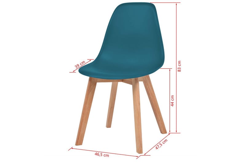 Spisestoler 2 stk turkis plast - Turkis - Møbler - Stoler & lenestoler - Karmstoler