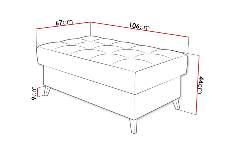 Amshyttan Fotskammel 106 cm - Blå - Møbler - Stoler & lenestoler - Krakk - Fotskammel