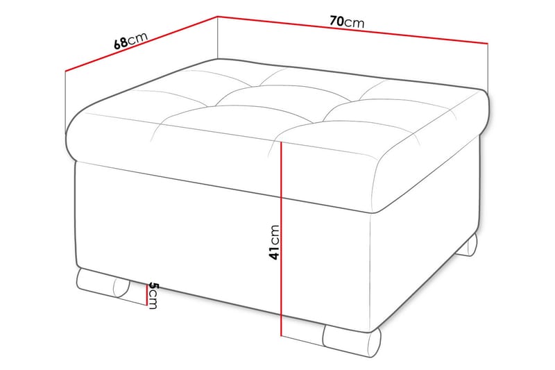 Dynir Fotskammel 68 cm - Blå - Møbler - Stoler & lenestoler - Krakk - Fotskammel