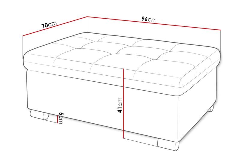 Dynir Fotskammel 70 cm - Blå - Møbler - Stoler & lenestoler - Krakk - Fotskammel