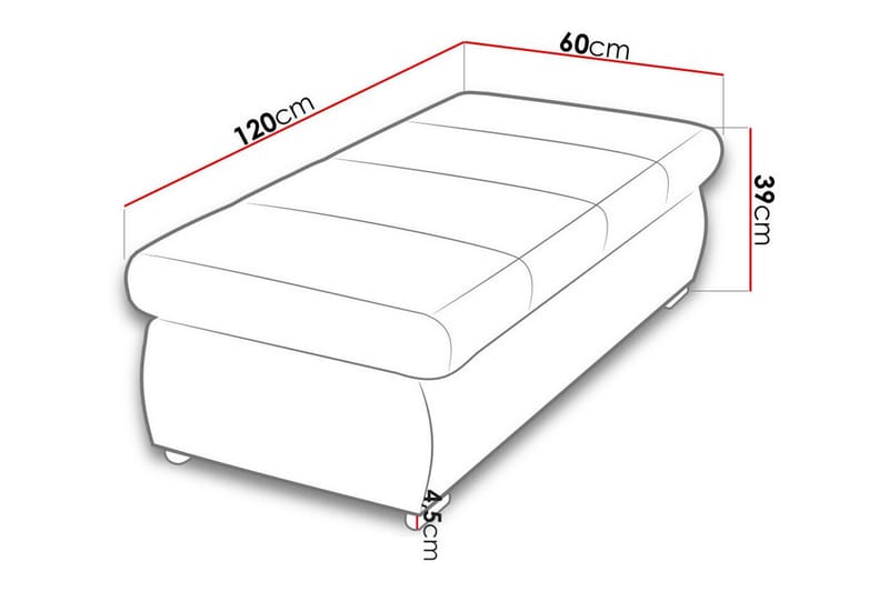 Cerys Fotpall 60 cm - Beige - Møbler - Stoler & lenestoler - Krakk - Fotskammel