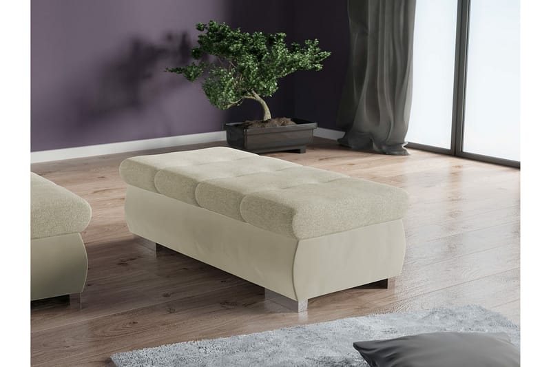 Cerys Fotpall 60 cm - Beige - Møbler - Stoler & lenestoler - Krakk - Fotskammel